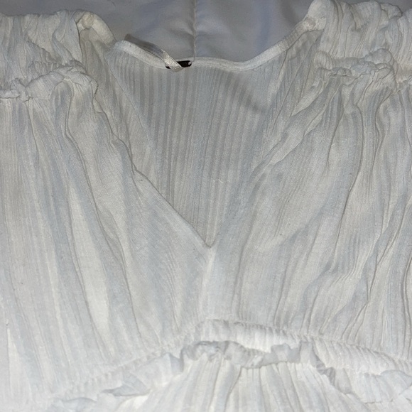 Free people - long sleeved with elastic wrists ,V-neck, elastic waist blouse. S - Picture 2 of 6